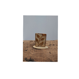 استند چوبی منبت کاری مدل برگ کد SI003