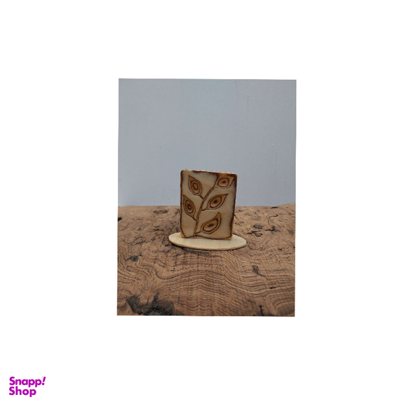 استند چوبی منبت کاری مدل برگ کد SI003