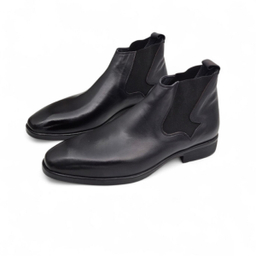 نیم بوت مردانه چرم ریباری مدل Z30 رنگ مشکی