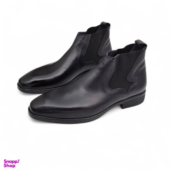 نیم بوت مردانه چرم ریباری مدل Z30 رنگ مشکی