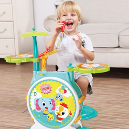 اسباب بازی موزیکال هولی تویز جاز و درام بزرگ مدل 3130 Dimple Electric Big Toy Drum Set for Kids