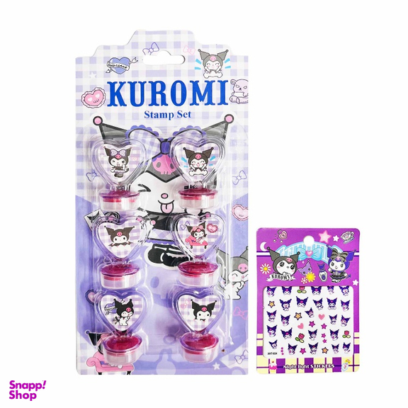 مهر مدل کرومی به همراه برچسب شب تاب بسته 6 عددی