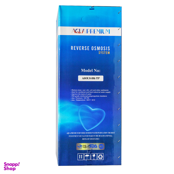 دستگاه تصفیه آب خانگی آکواپرمیوم مدل A8OU8-BK-TP