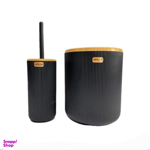 ست سطل و فرچه کاریزما طرح چوب کد 338 بسته 2 عددی