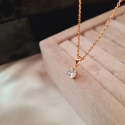 گردنبند زنانه ژوپینگ مدل تک نگین