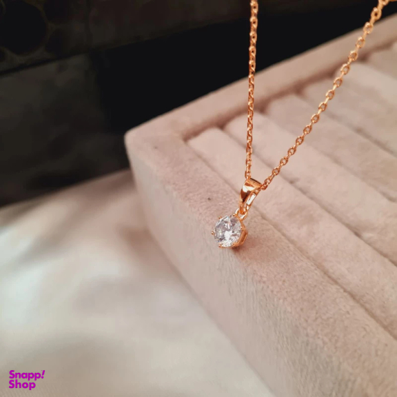 گردنبند زنانه ژوپینگ مدل تک نگین