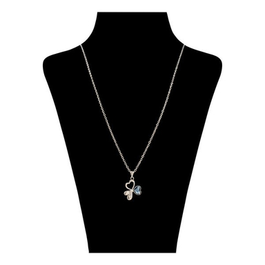 گردنبند نقره زنانه سواروسکی مدل گل سه پر کد 6574119