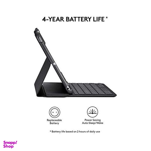 کیبورد تبلت لاجیتک مدل Slim Folio مناسب برای تبلت اپل iPad 5 / 6