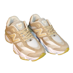 کتانی زنانه طرح New Balance مدل 9060 رنگ کرم