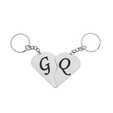 جاکلیدی گیلواره زراوشان مدل قلب دو تکه حرف G Q