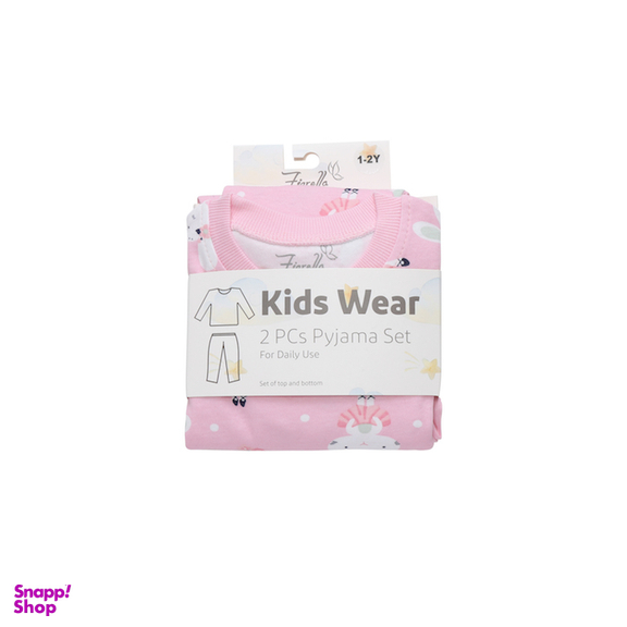 ست بلوز و شلوار طرح خرگوش کد 24203 رنگ صورتی