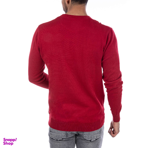 پلیور مردانه جوتی جینز مدل یقه گرد کد 02 رنگ قرمز تیره