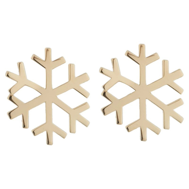 گوشواره میخی طلا 18 عیار زنانه وی وی گلد گالری مدل برف 8526