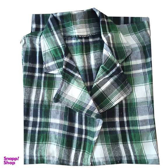 مانتو زنانه مدل چهارخانه کمربند دار کد M-GRE