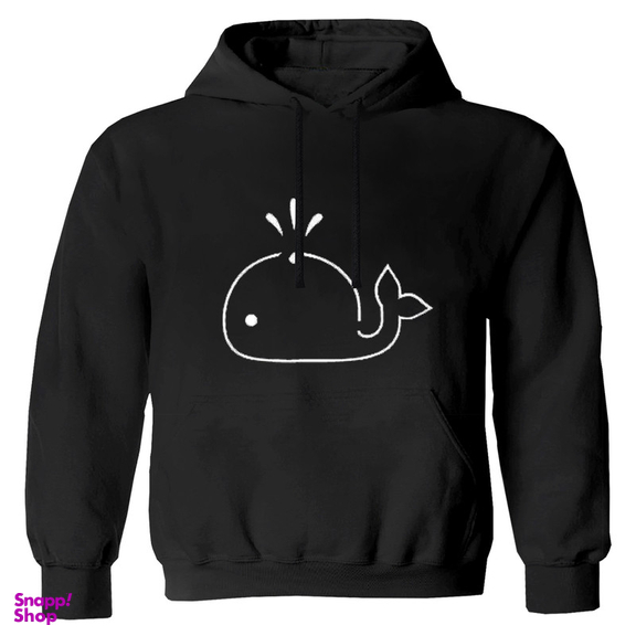 هودی دخترانه مدل دلفین F52 رنگ مشکی