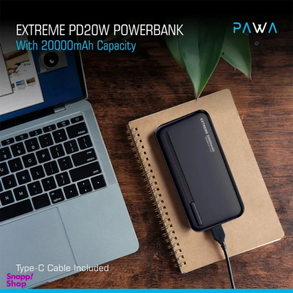 پاوربانک پاوا مدل Extreme PD20W ظرفیت 20000 میلی آمپر ساعت
