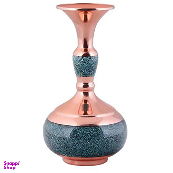 گلدان فیروزه کوبی آقاجانی مدل شلغمی کد 30