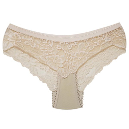 ست شورت و سوتین زنانه پانیذ مدل فنردار گیپور گلدار کد 9015 رنگ کرم