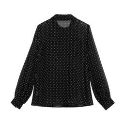 شومیز زنانه برنس مدل لیوسا رنگ مشکی سفید