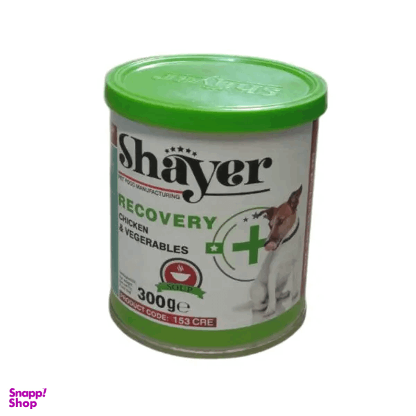 کنسرو غذای سگ شایر ریکاوری طعم مرغ و سبزیجات وزن 300 گرم