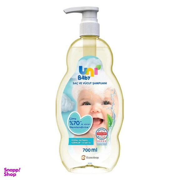 شامپو سر و بدن کودک یونی بیبی مدل A22 حجم 700 میلی لیتر