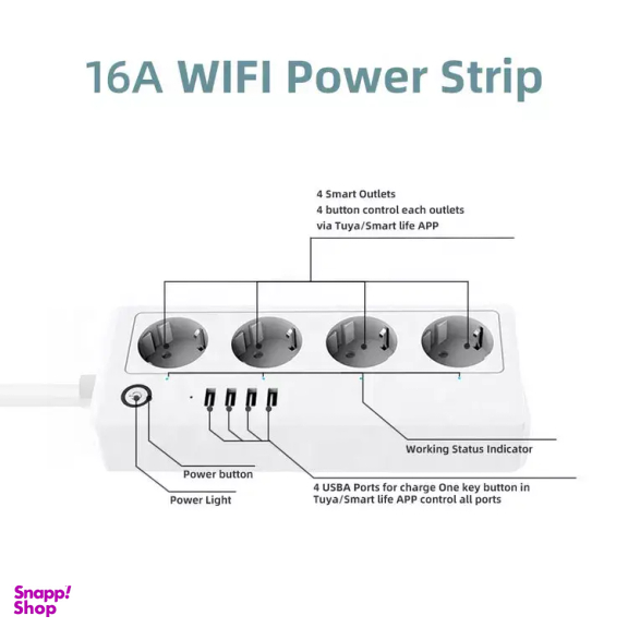 پریز چندراهی هوشمند TUYA مدل USB