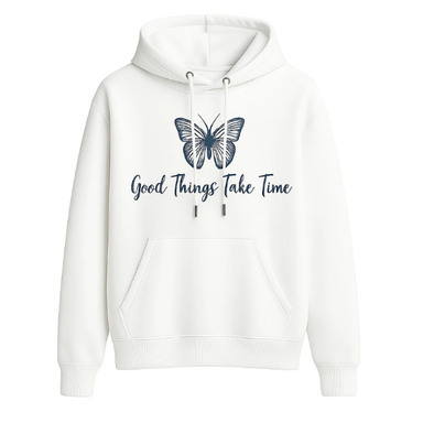 هودی زنانه طرح پروانه کد 9900 رنگ سفید