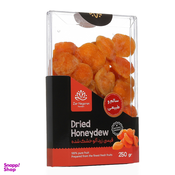 میوه‌ خشک زرنگاران طعم قیسی هلو، قیسی زردآلو، گیلاس و آلبالو بسته 4 عددی