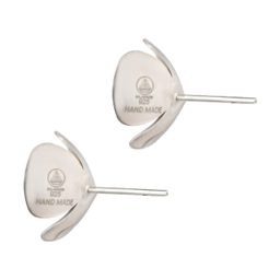 گوشواره نقره زنانه مدل گل یاس و مروارید کد E03