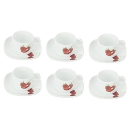 ست فنجان و نعلبکی 12 پارچه چینی زرین ایران مدل هما کلاس تروپیکال درجه یک