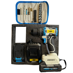 مجموعه 40 عددی دریل پیچ گوشتی شارژی چکشی 198 ولت جاب مدل JB-198 POWER X