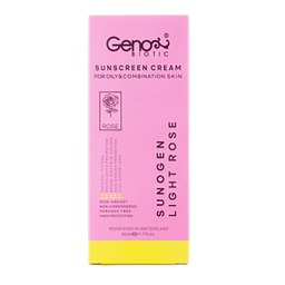 کرم ضد آفتاب رنگی ژنوبایوتیک مدل SPF50 مناسب پوست چرب و مختلط حجم 50 میلی لیتر