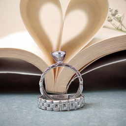 ست انگشتر نقره زنانه و مردانه مدل BARF1