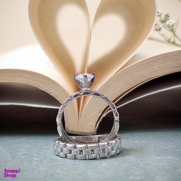 ست انگشتر نقره زنانه و مردانه مدل BARF1