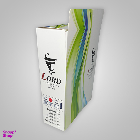شورت اسلیپ مردانه لرد کد 8102 رنگ سفید بسته 3 عددی