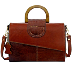 کیف چرم طبیعی زنانه کروکو مدل fateh 138