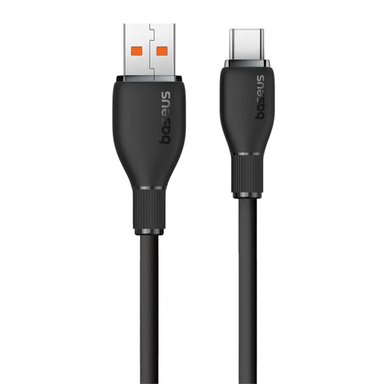کابل دیتا 100 وات USB به Type-C بیسوس مدل Pudding Series طول 1.2 متر