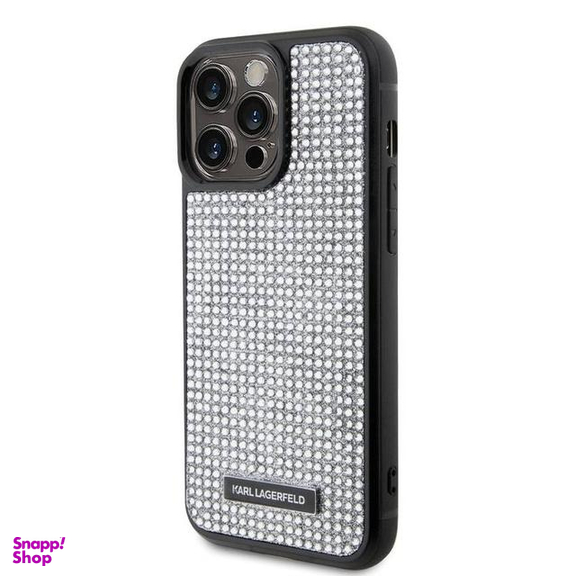 کاور گوشی موبایل کارل لاگرفلد مدل Rhinestone مناسب برای اپل iPhone 15 Pro Max