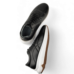 کفش کتانی زنانه چرم کاکتوس مدل WS۱۰۵۶ رنگ مشکی