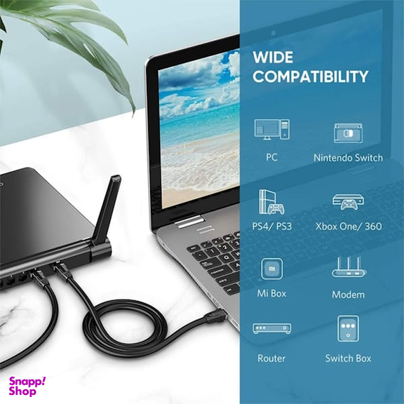 کابل شبکه Cat 8 S/FTP Ethernet یوگرین مدل NW121 کد 70327 طول 1 متر