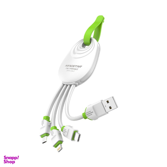 کابل تبدیل USB به Type-C/Lightning/MicroUSB کینگ استار مدل K305 طول 1 متر