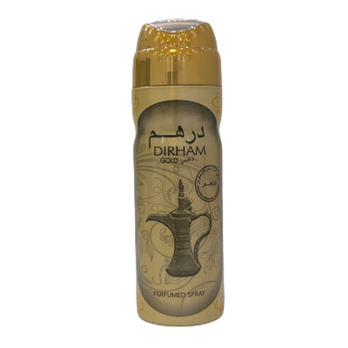 اسپری خوشبو کننده بدن ارض الزعفران مدل Dirham Gold حجم 200 میلی لیتر