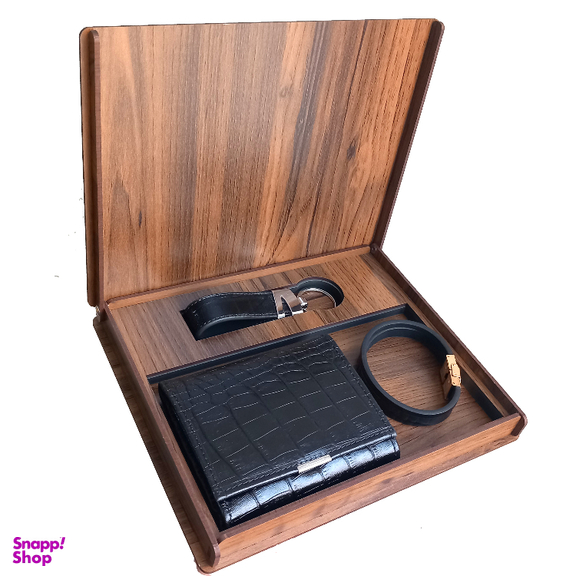 ست هدیه چرم طبیعی مردانه و زنانه 3 تکه مدل sarvakcharm کد 3301