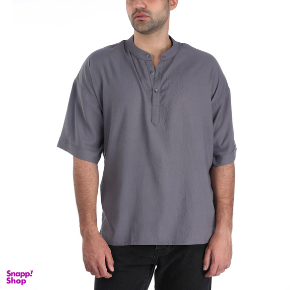 پیراهن آستین کوتاه مردانه ایزی دو مدل دیاکو رنگ طوسی