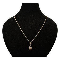 گردنبند نقره زنانه گیرا مدل قفل کد G1051