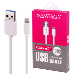 کابل شارژ USB به Lightning ایکس-انرژی مدل X-200 طول 1 متر