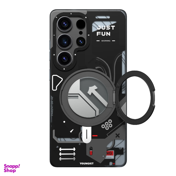 کاور گوشی موبایل یانگ کیت مدل 01-Cyberpunk 360 Spin Magnetic Stand Case مناسب سامسونگ Galaxy S25 Ultra