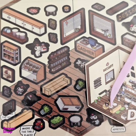 استیکر سه بعدی ساختنی مدل شیرینی سرا کرومی کد 203