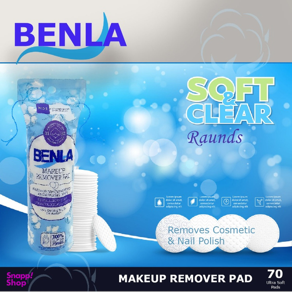 پد آرایش پاک کن بنلا مدل Makeup Wipes مجموعه 5 بسته 72 عددی