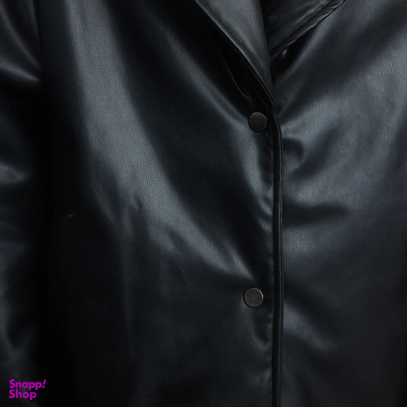 کت چرم زنانه مدل GD-o-20237977 رنگ مشکی